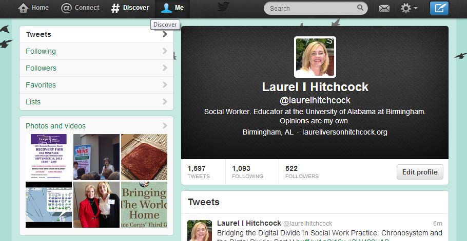 Laurel Hitchcock's Twitter Profile