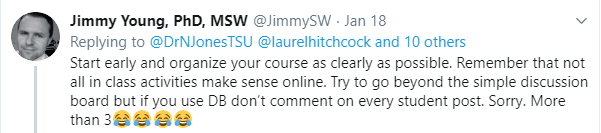 Screenshot of Tweet from Jimmy Young