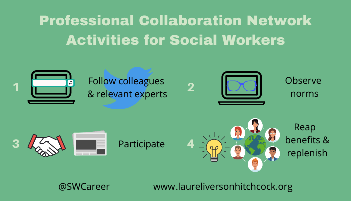 This is an infographic of a Professional Collaboration Network activities