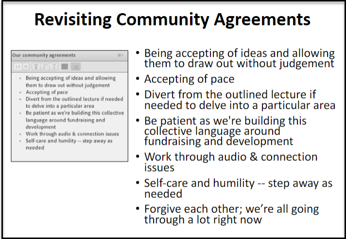 Revisiting Community Agreements